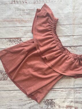Young Fabulous & Broke Off-Shoulder Ruffle Skirt in Dusty Rose Size XS